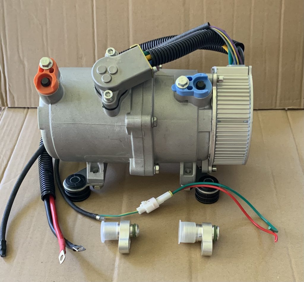12V Fully Electric Compressor 21cc 50A Current draw / 1800rpm R134a