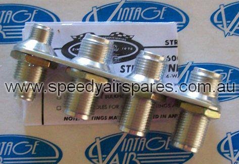 Polished 4 Way Bulkhead Fitting In-line - Image 2