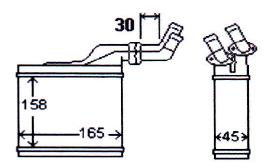 Heater Core Holden Frontera / Jackaroo / Rodeo 1992 - 2002 6 cyl OE # 72130 FA050 OE# 8971708540