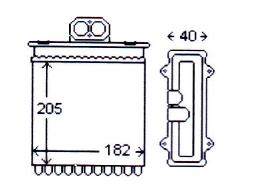 Heater Core Holden Vectra 1995 - 2002 A/C OE # 1618049 90512290