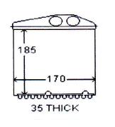 Heater Core Holden Vectra 4 / 2002 on OE # 1680260 93171801