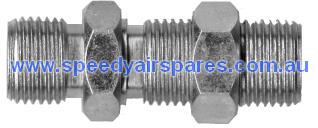 Bulkhead fitting #12 x #12 Steel Cad plated Oring