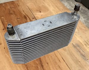 New universal evaporator with modified fittings that will be suitable for Holden HQ HJ HX HZ (POA removal) conversion
